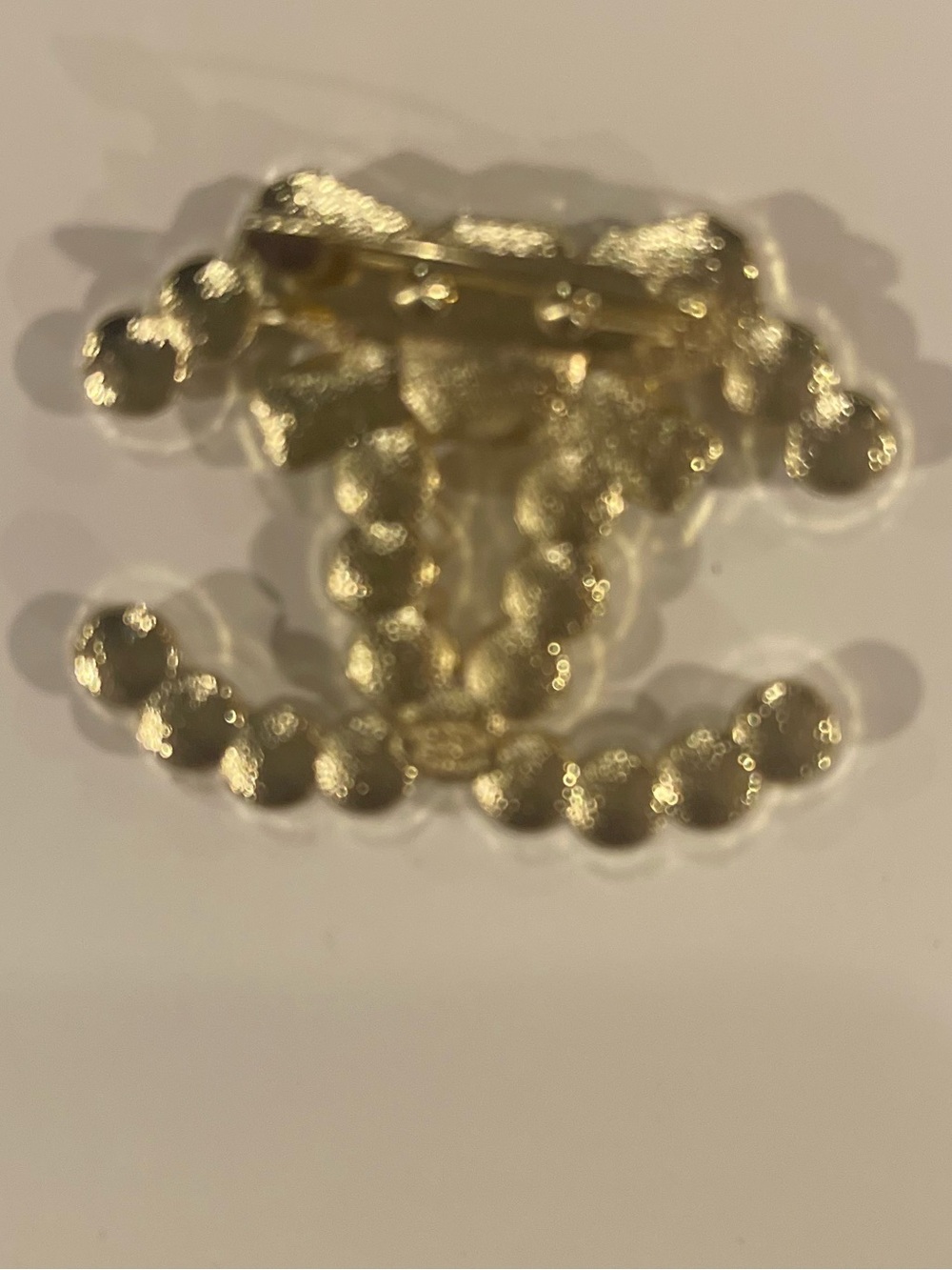 Pearl and Black Crystal Bow Brooch - Women's Accessory - Picture 2 of 2